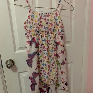 Girls High-Low Casual Butterfly Dress